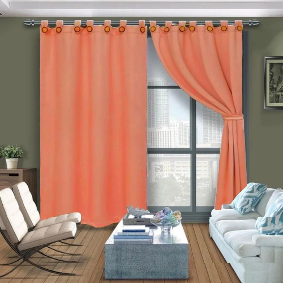 Juego Cortinas Jacquard 270x220 Cm